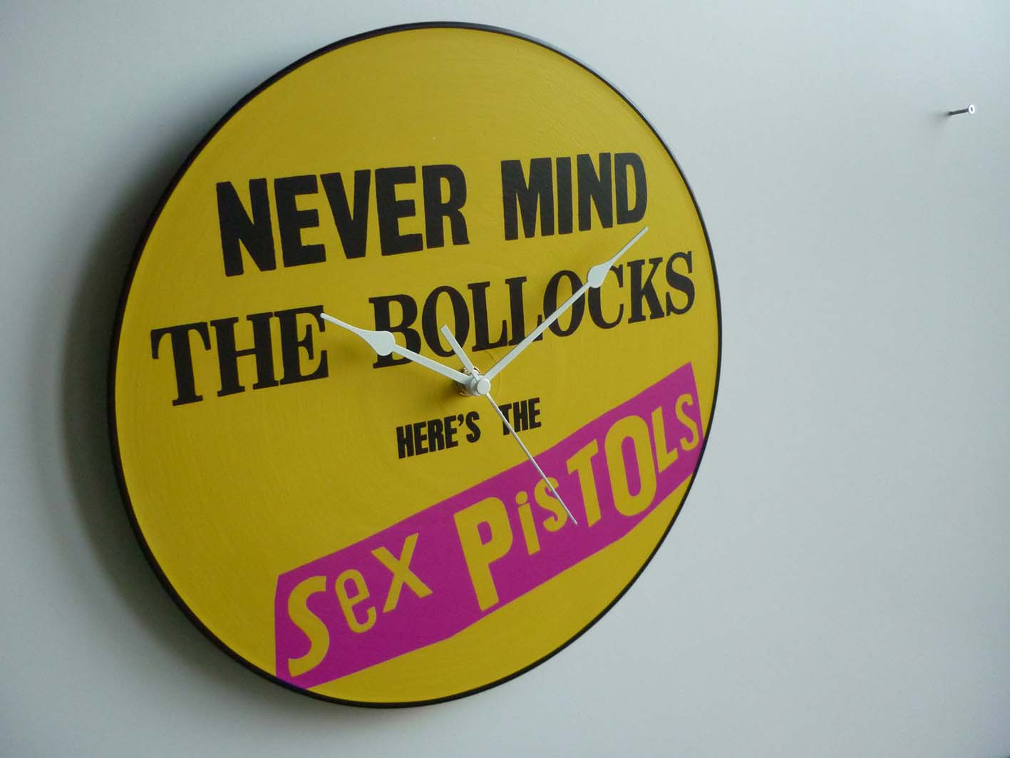 ‘never Mind The Bollocks Here S The Sex Pistols 12″ Vinyl Record Wall Clock £19 99 The