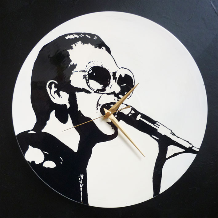 ‘Elton John’ – 12″ Vinyl Record Wall Clock | The Records Ticking