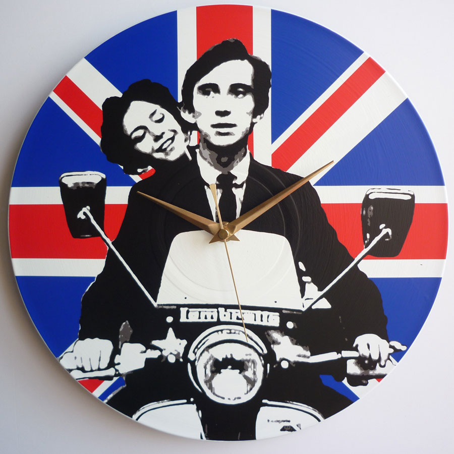 Jimmy Steph Quadrophenia Mod Symbol 12 Vinyl Record Wall Clock The Records Ticking