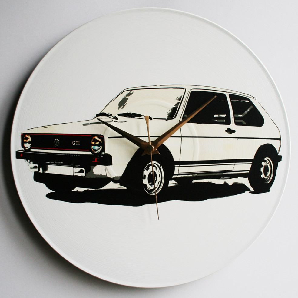 ‘Mk1 Golf Gti Series 1’ 12″ Vinyl Record Wall Clock The Records Ticking