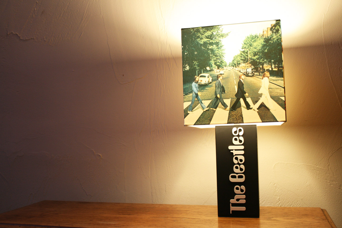Handmade ‘The Beatles’ Lamp + Album Cover Shade The Records Ticking