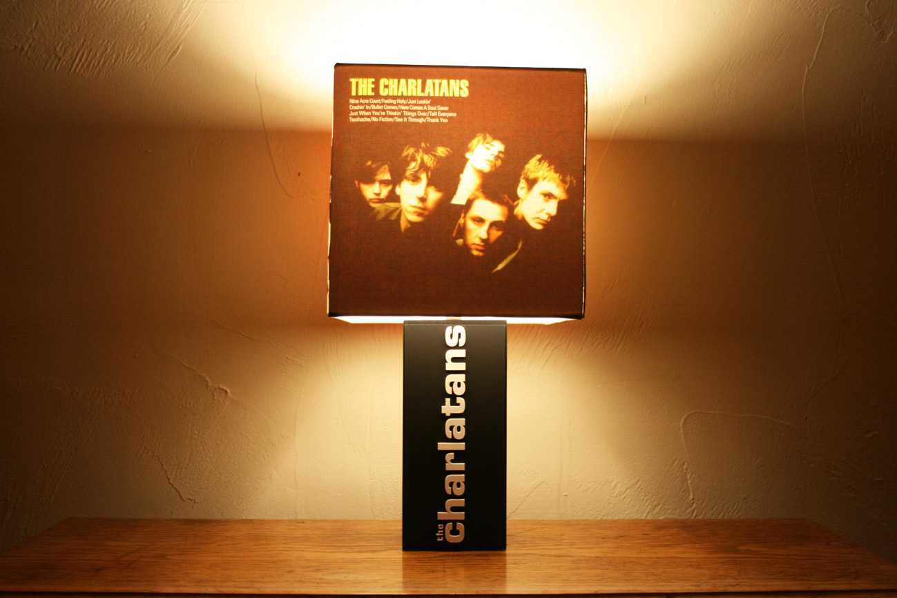 Handmade ‘The Charlatans’ Lamp & Album Cover Shade The Records Ticking